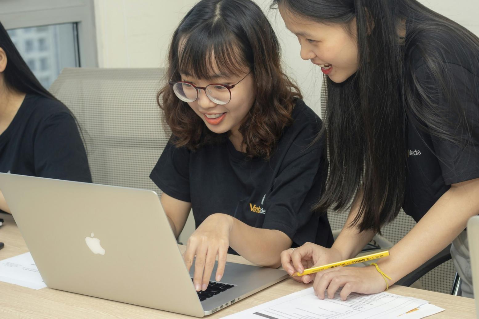 Student conducting field research and interviews